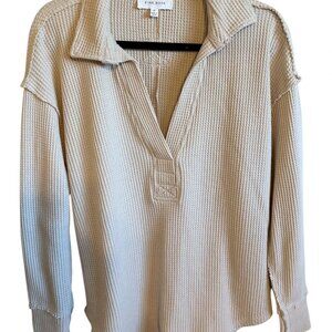 Pink Rose Women's Long Sleeves in Waffle Material - Medium - NWOT